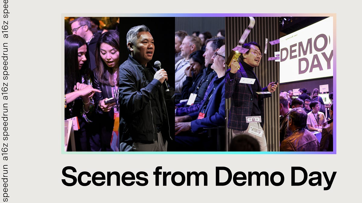 Scenes from Demo Day - a16z speedrun