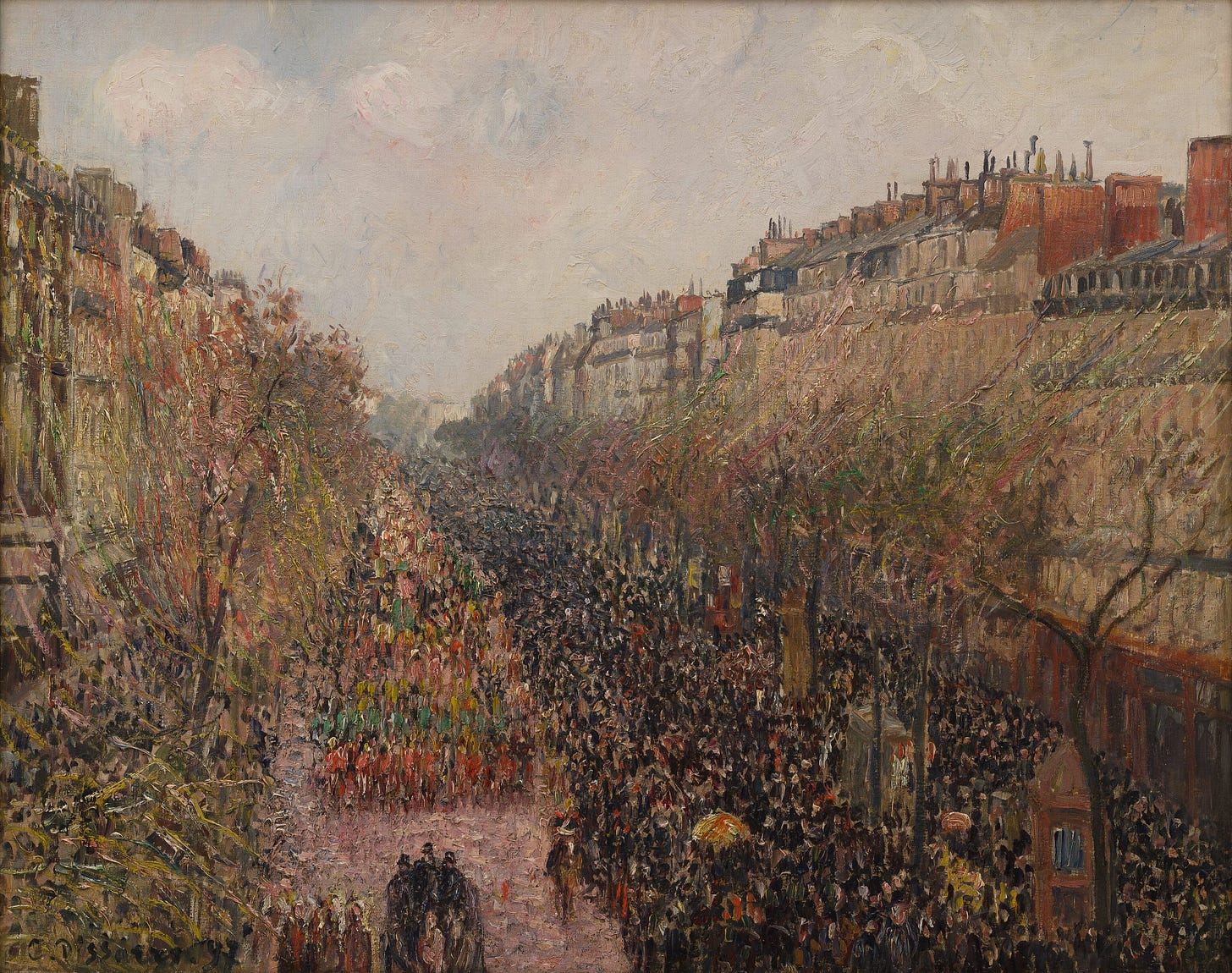 Camille Pissarro Boulevard Montmartre Mardi Gras 1897 Camille Pissarro Boulevard Montmartre Mardi Gras 1897