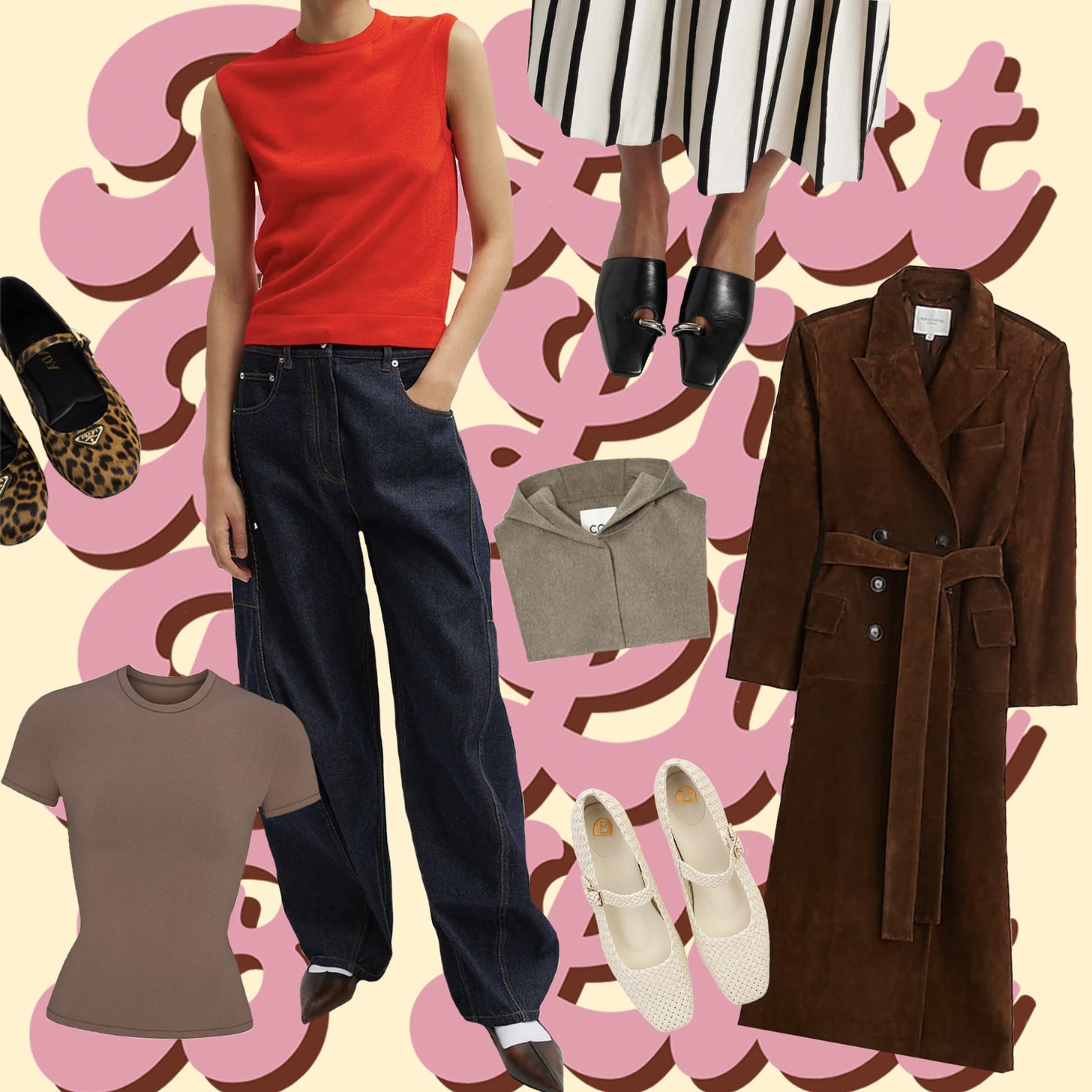 Images of various fall wardrobe essentials from brands included throughout the newsletter.