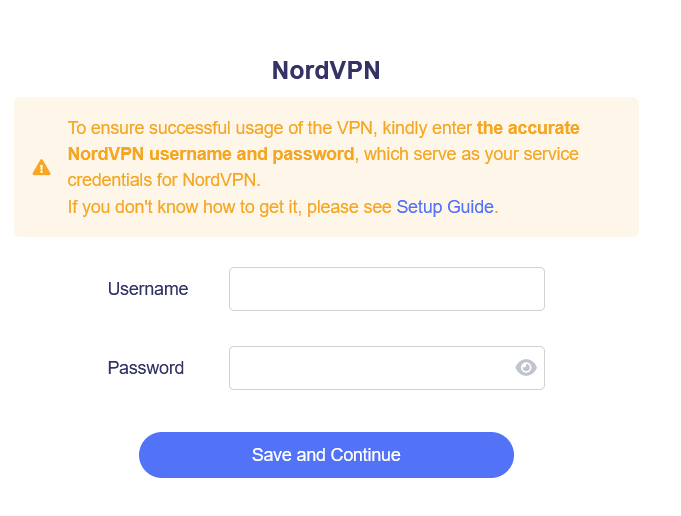 NordVPN setup for Flint 3