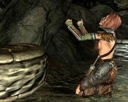 Aela The Huntress Praying From Skyrim