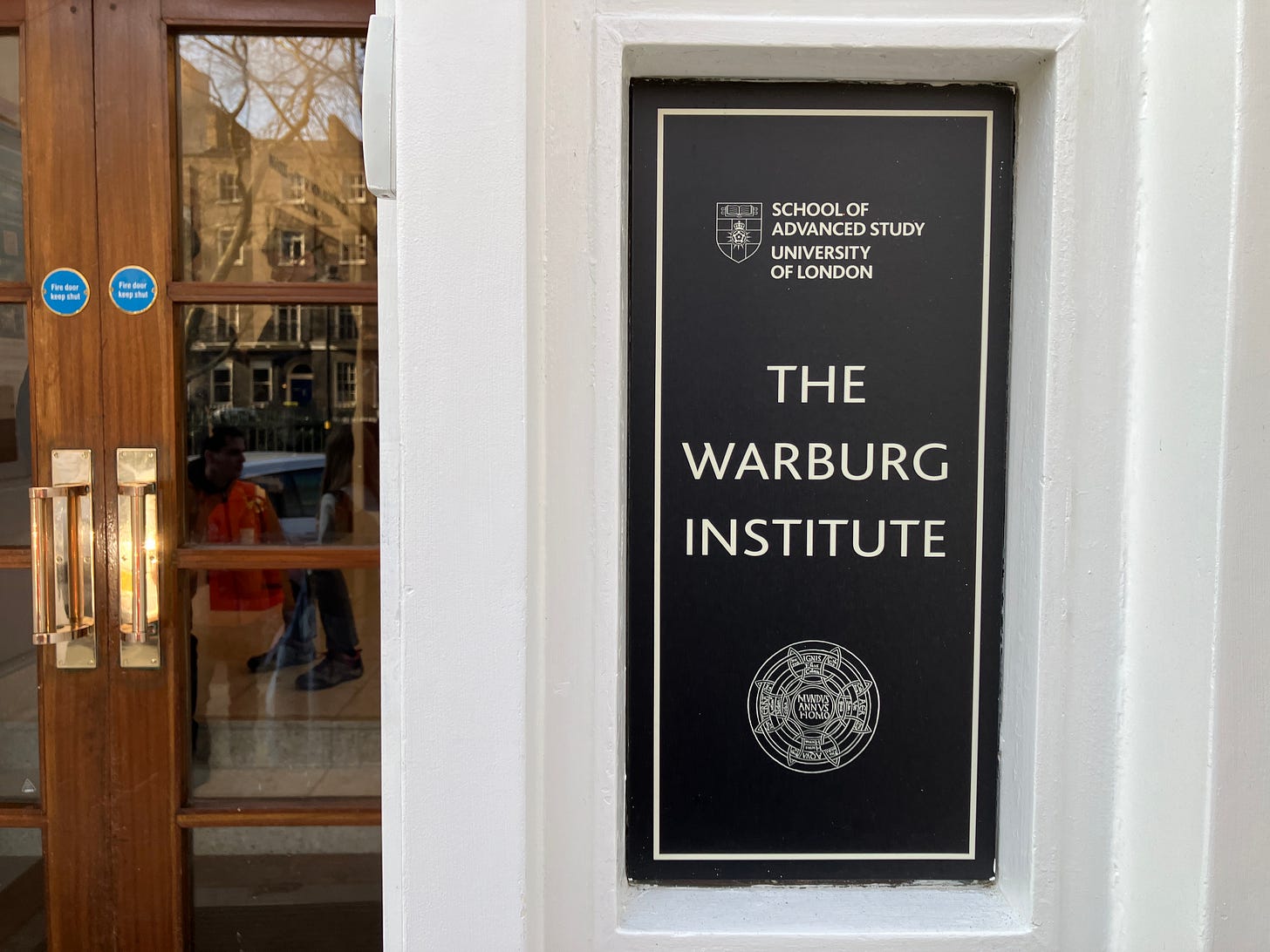 The Warburg Institute sign and door