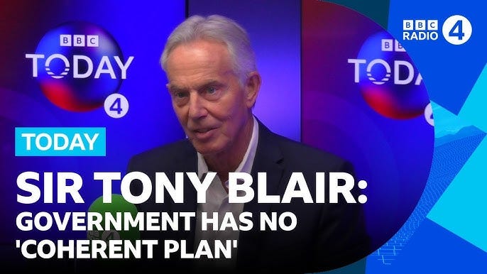 Labour has 'no coherent plan' for country, says former Prime Minister Tony  Blair | BBC Radio 4 Today