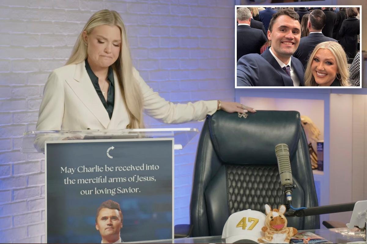 Charlie Kirk's widow, Erika, addresses supporters in first public comments  since husband's assassination