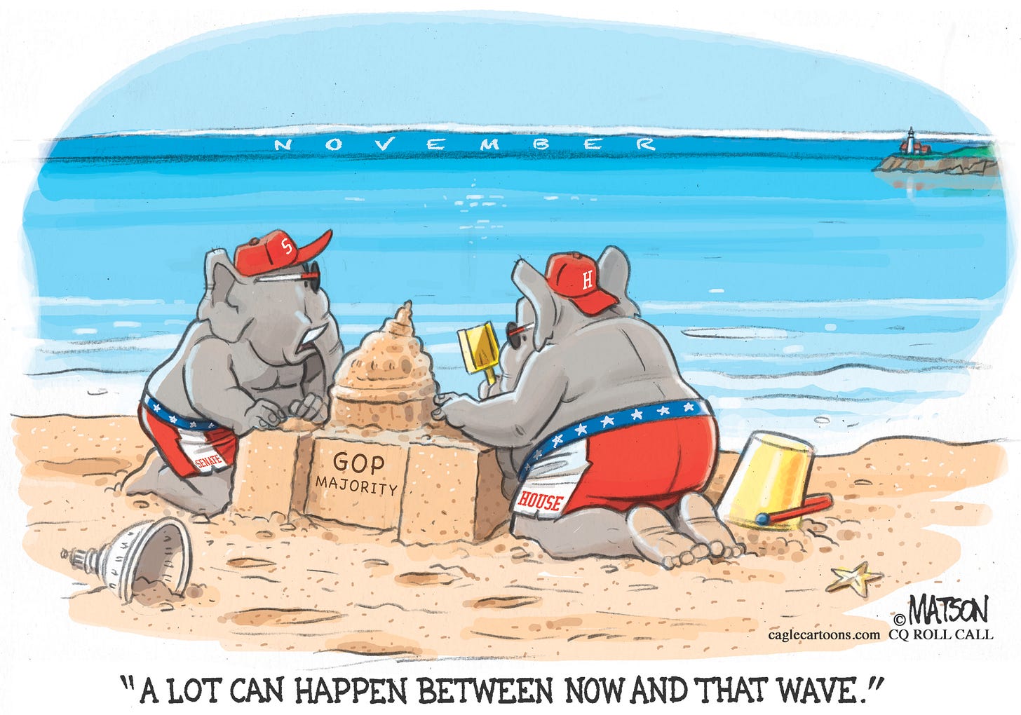 Political Cartoon U.S. GOP Republicans Democrats midterm election blue wave | The Week Political Cartoon U.S. GOP Republicans Democrats midterm election blue wave | The Week