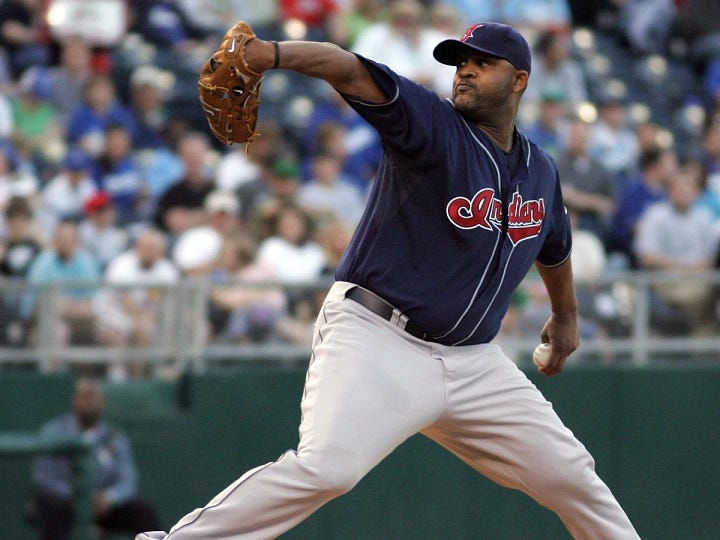 CC Sabathia with the Indians and Yankees