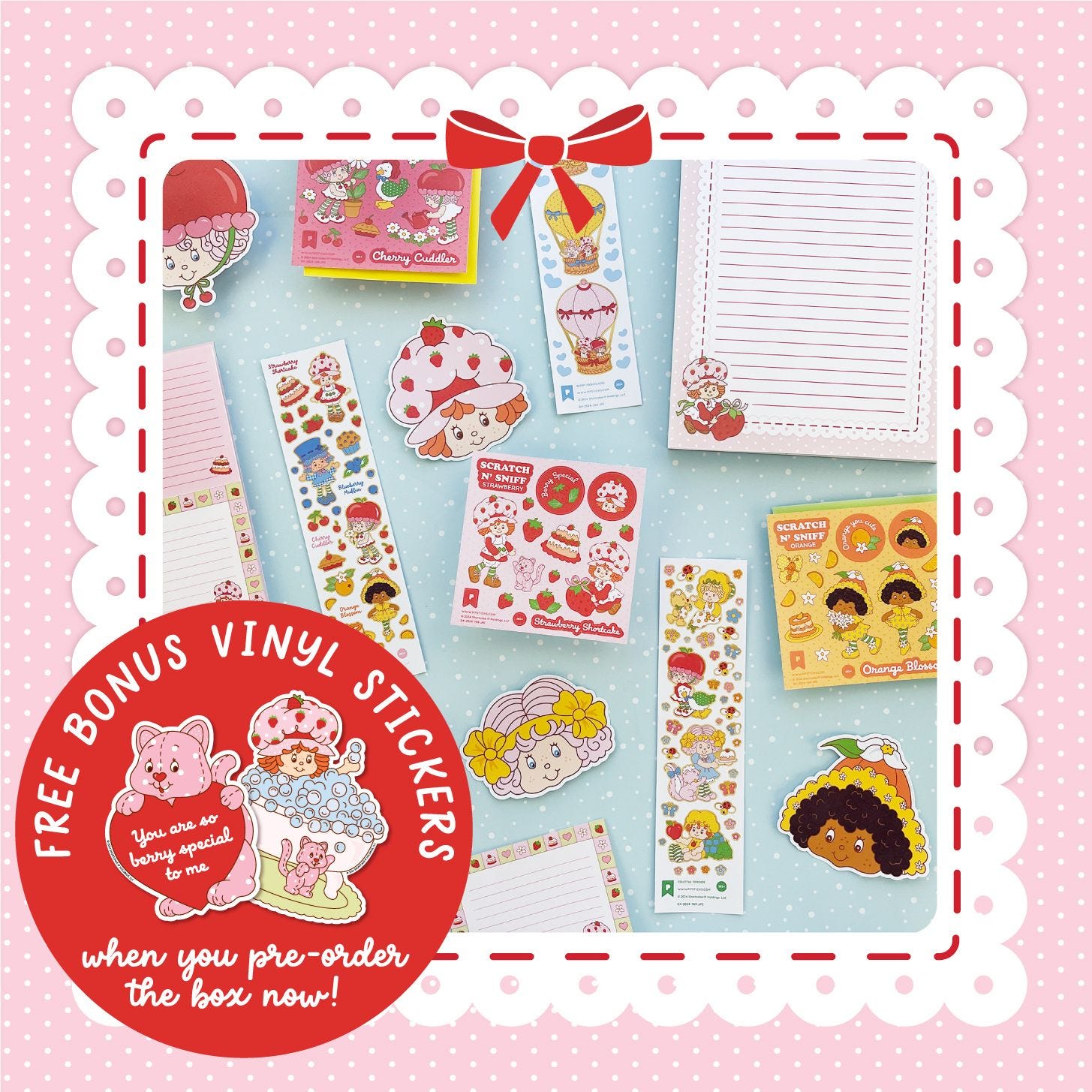 PRE-SALE: Pipsticks + Strawberry Shortcake Sweet Stationery Box