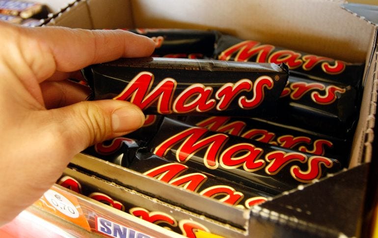 Mars chocolate bars Mars chocolate bars