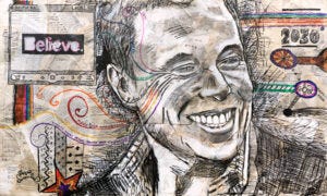 Elon Musk Portrait Painting Collage by Danor Shtruzman (https://creativecommons.org/licenses/by-sa/4.0)