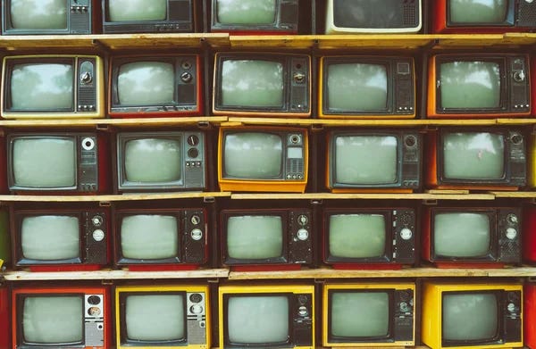 Wall of televisions Stock Photos, Royalty Free Wall of televisions Images |  Depositphotos