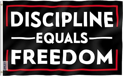 Amazon.com : Discipline Equals Freedom Flag 3x5 Ft Motivational Flag for  Home Gym Wall Decor Fitness Inspirational Flags for Room College Flag  Office Banner : Patio, Lawn & Garden