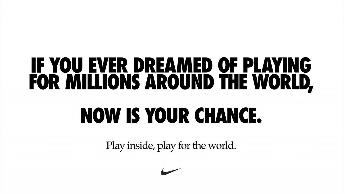 Play Inside, Play for the World.' Nike Ads Address Coronavirus ...