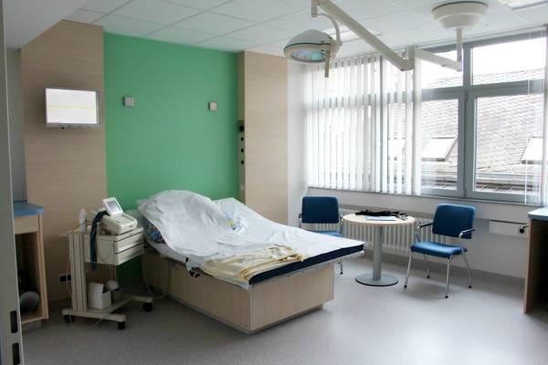 A delivery room in the Klinikum Mutterhaus der Borromäerinnen, Trier, Germany