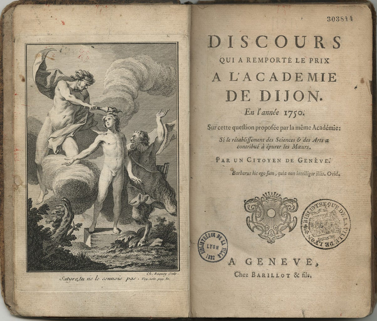 Writing for the Academy: The Rhetoric of Rousseau's First Discourse, 1750 |  Centre for Intellectual History