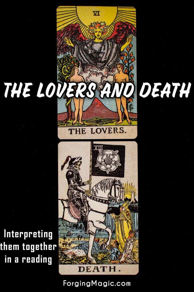 Lovers and Death Tarot Cards Lovers and Death Tarot Cards