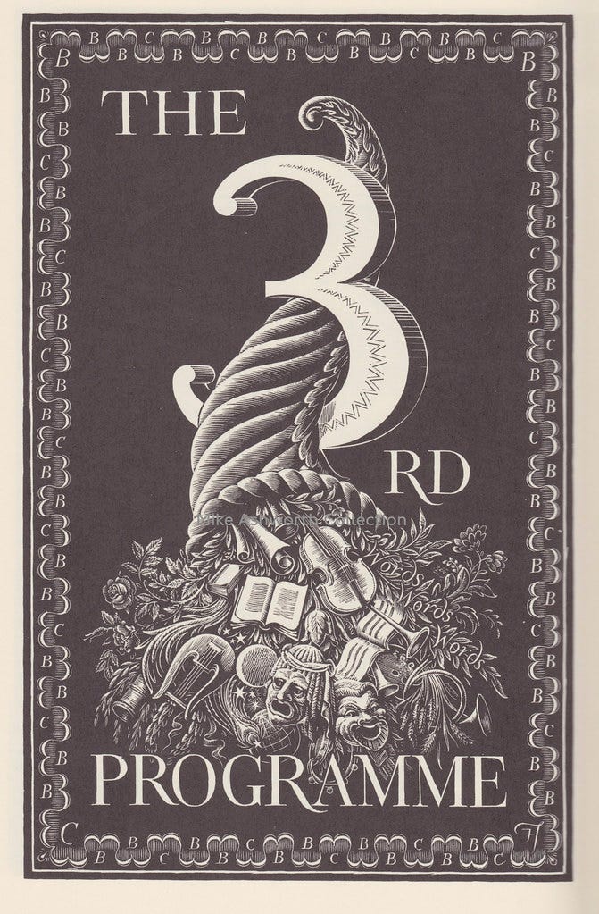 BBC Third Programme - engraving by Joan Hassall, 1946 | Flickr
