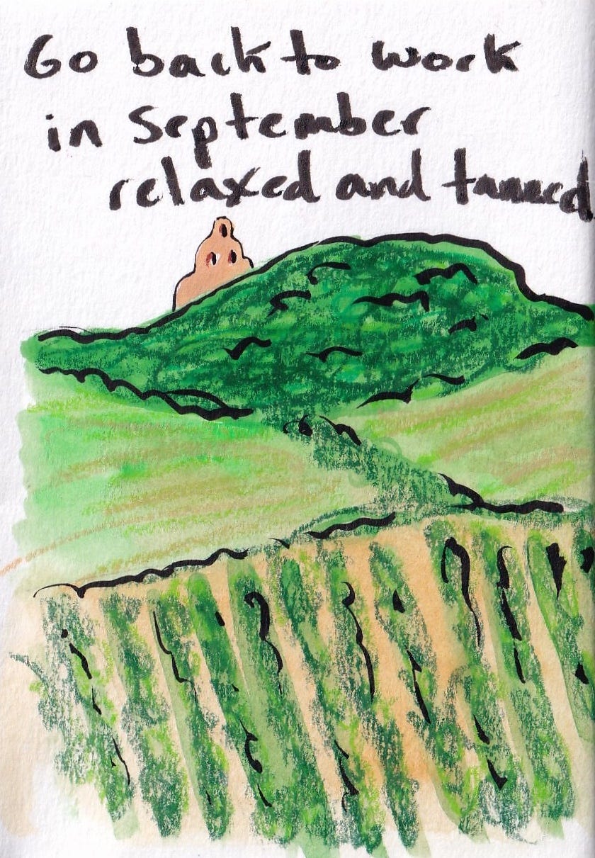 illustration of french countryside