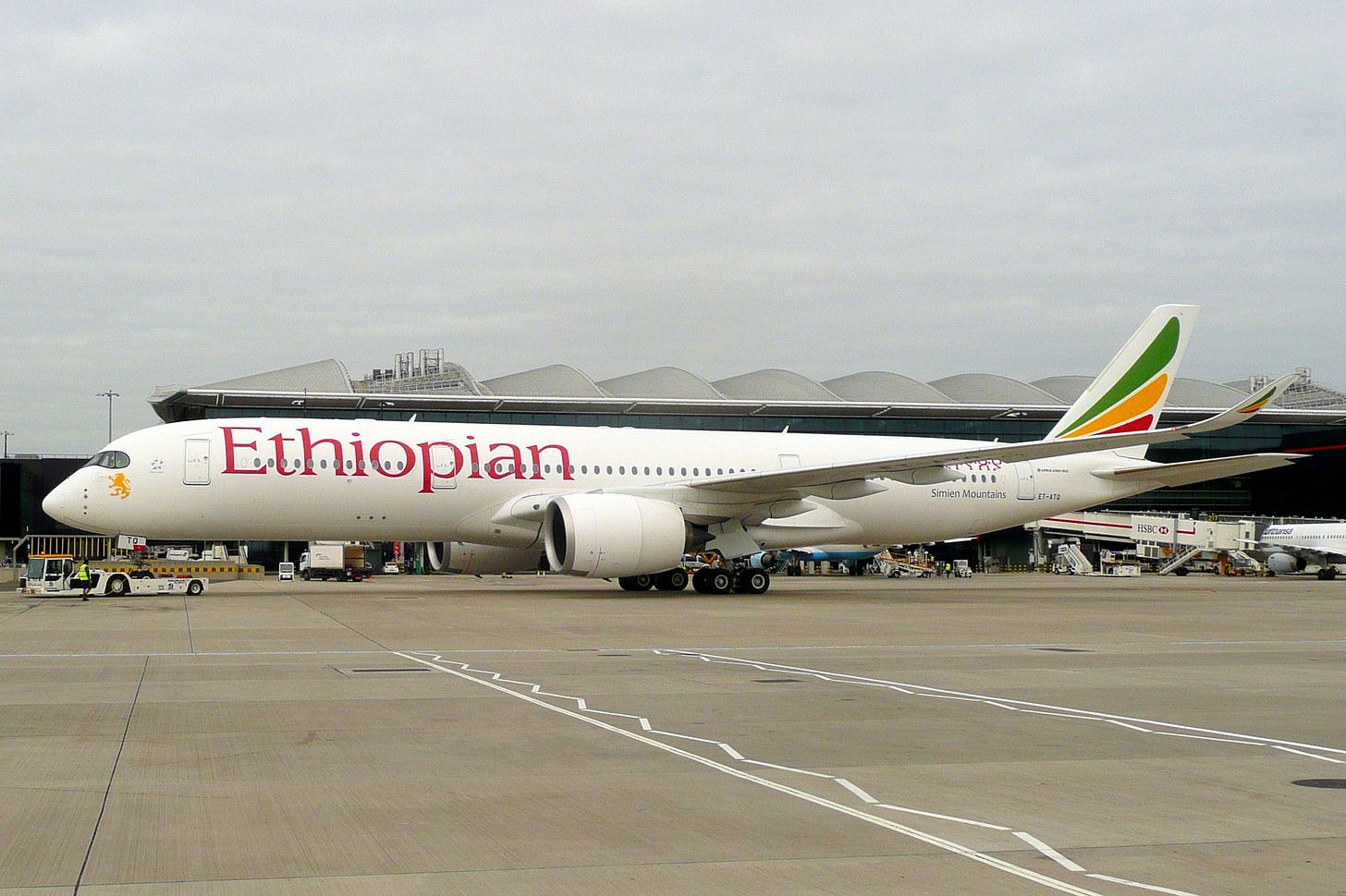 Ethiopian Airlines Airbus A350 at London Heathrow