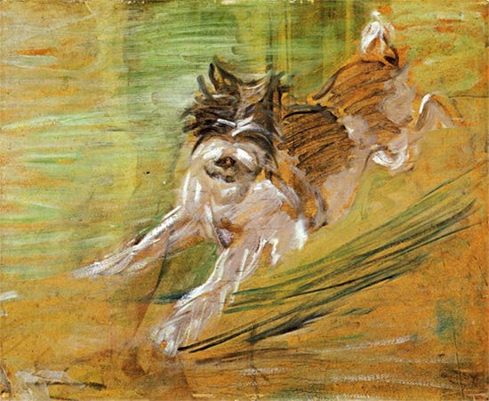 Jumping Dog Schlick, 1908, Franz Marc Jumping Dog Schlick, 1908, Franz Marc