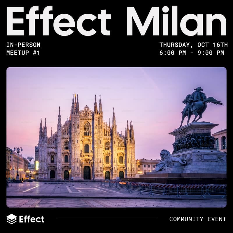 Immagine di copertina per Effect Milan Meetup #1