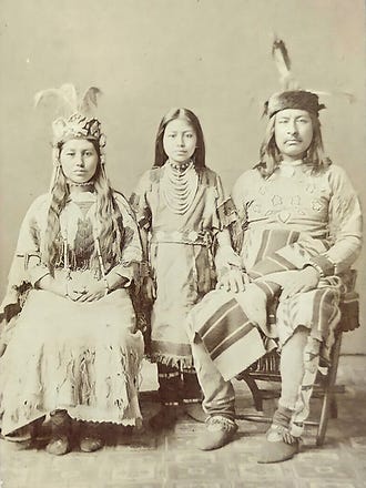 Donald McKay (right) with his daughter Minnie (center) and his wife Tuuepum, known as Susan.