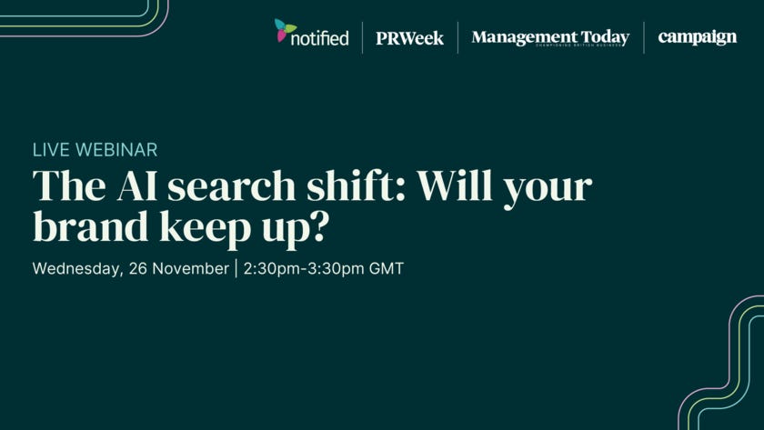 PRWeek webinar on the AI search shift