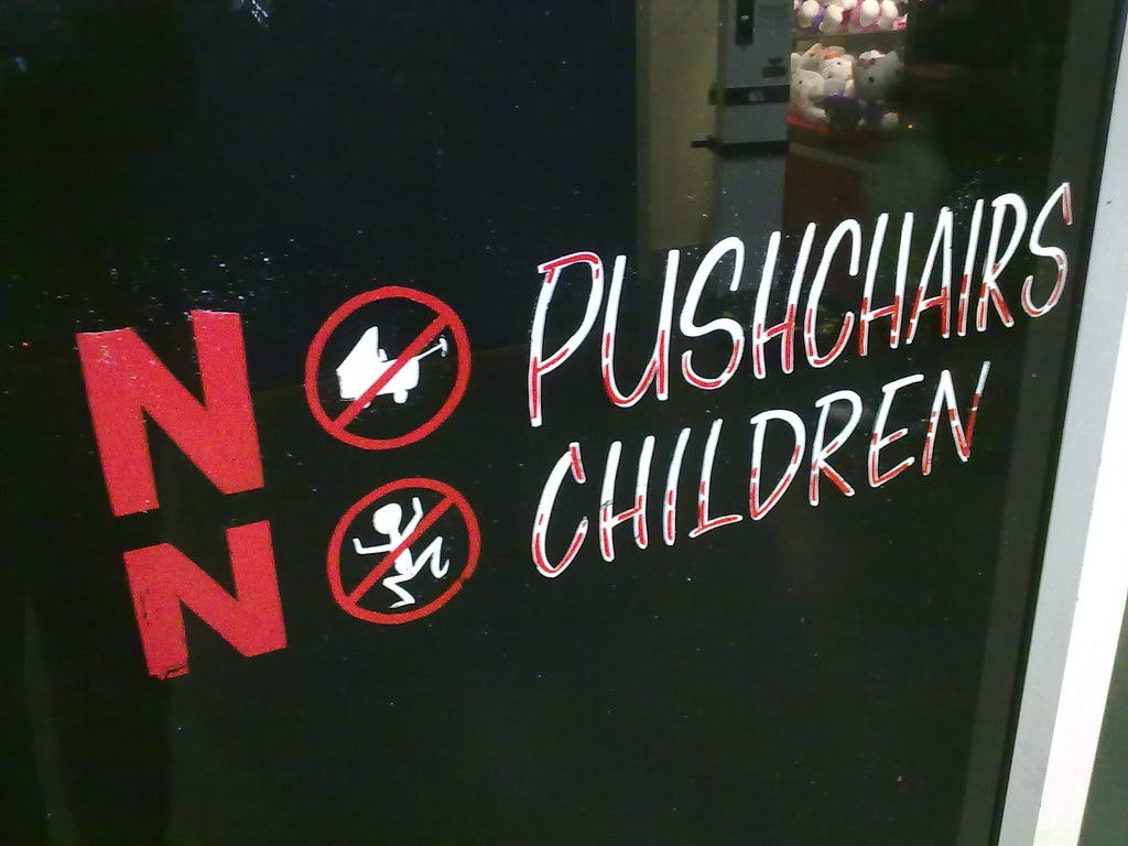 No pushchairs