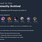 Upload to the Community Archive!