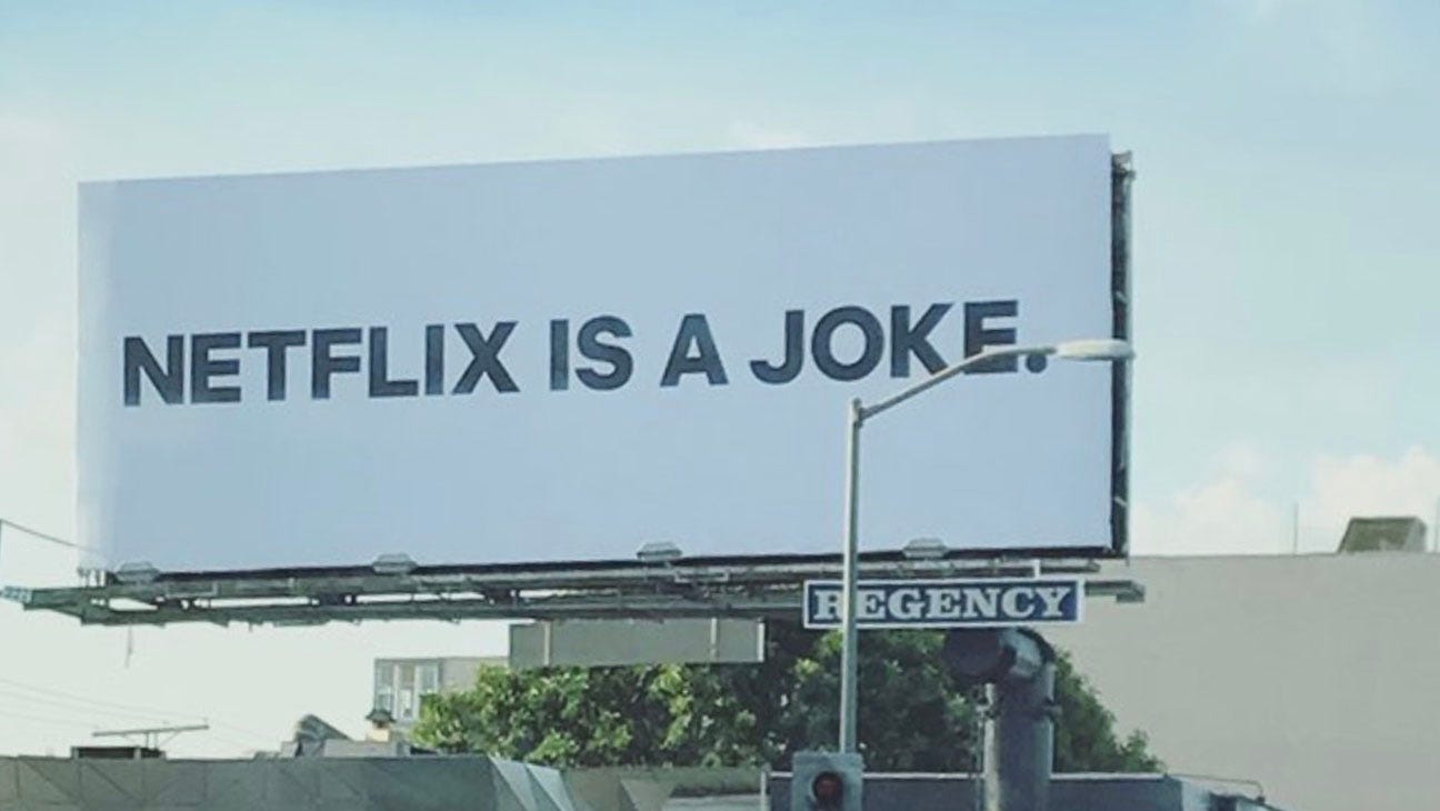 Netflix is a Joke' Billboards Revealed as Inside Job