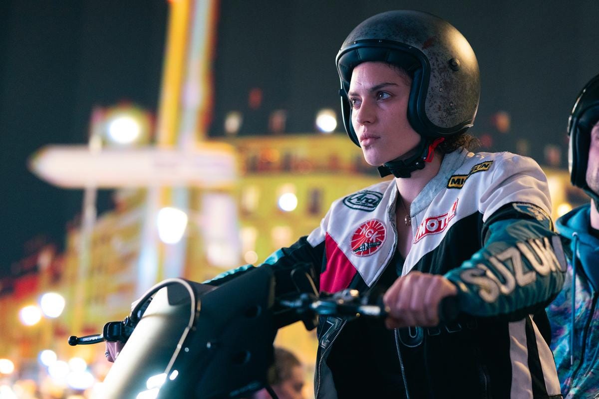 If you don't like motorcycling, if you don't care about stunts, you can still watch "GTMax" for Ava Baya's performance.