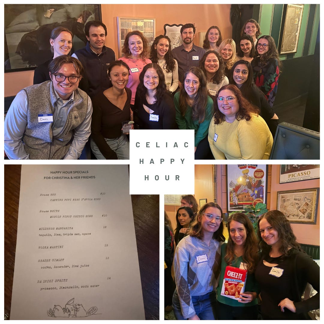 celiac happy hour