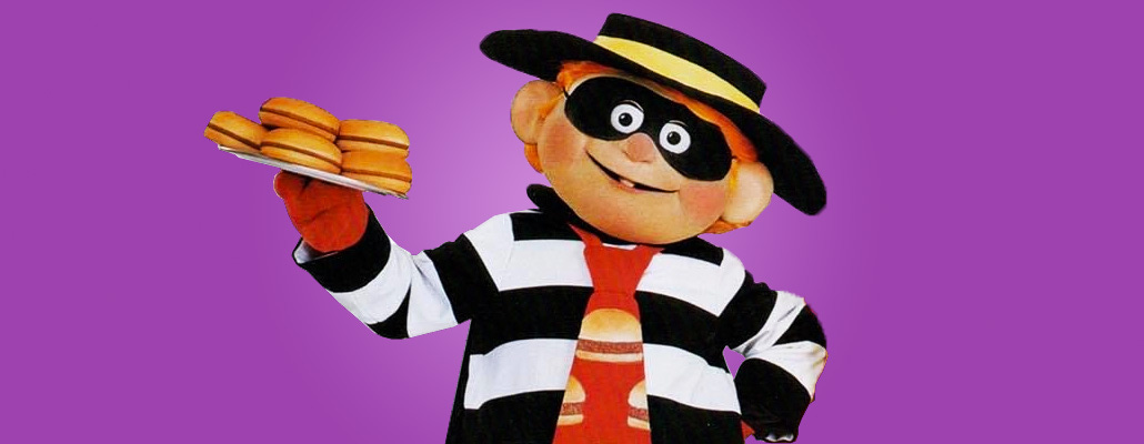 Personajes de anuncio: Hamburglar | Un santo dos pistolas