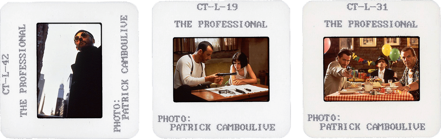 LÉON: THE PROFESSIONAL slides; photos by Patrick Camboulive, courtesy of Columbia Pictures. LÉON: THE PROFESSIONAL slides; photos by Patrick Camboulive, courtesy of Columbia Pictures.