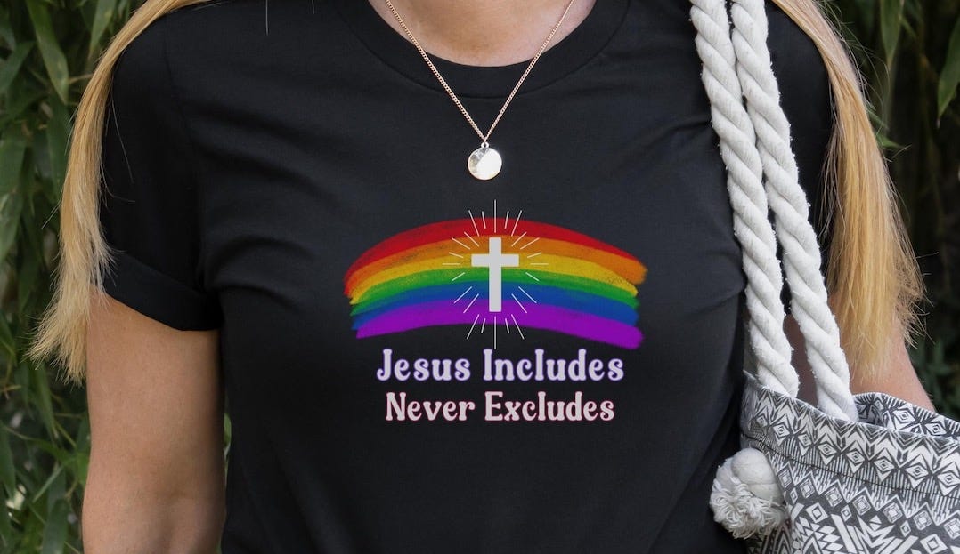 Inclusive Christian T-shirt: Jesus Includes, LGBTQ+ Pride Apparel - Etsy Inclusive Christian T-shirt: Jesus Includes, LGBTQ+ Pride Apparel - Etsy