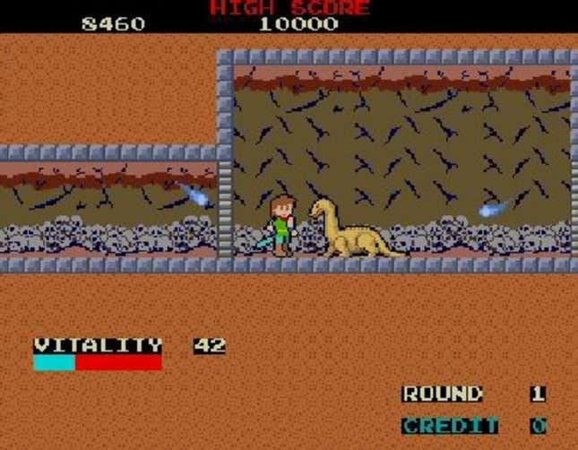 Dragon Buster, Namco's arcade dragon-slaying loop