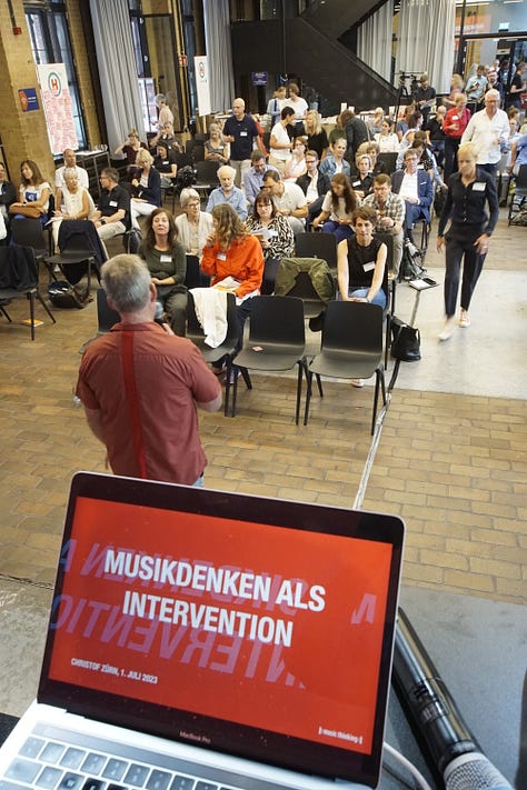 Pictures from music thinking lecture and workshop