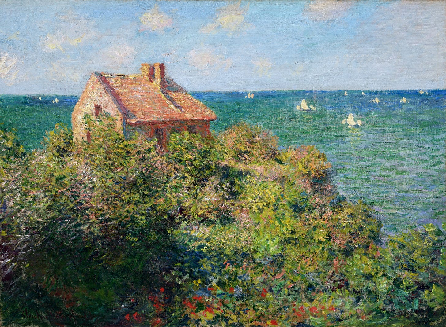Fisherman's Cottage at Varengeville (1882) by Claude Monet – Artchive