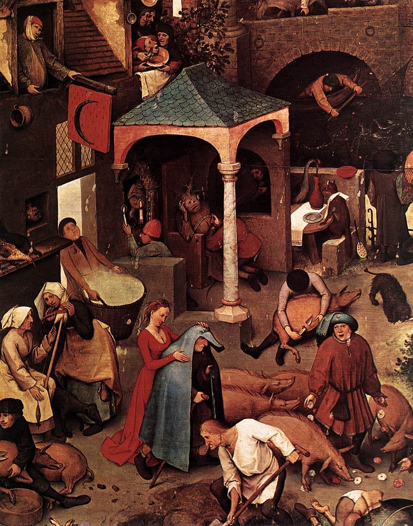 Netherlandish Proverbs painting detail