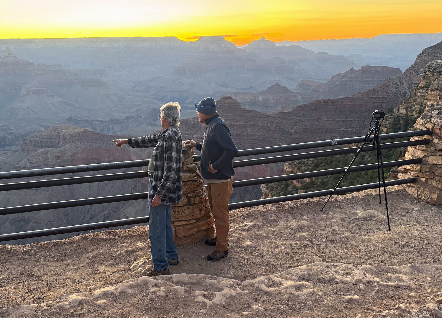 Waiting for sunrise at Yavapai Point