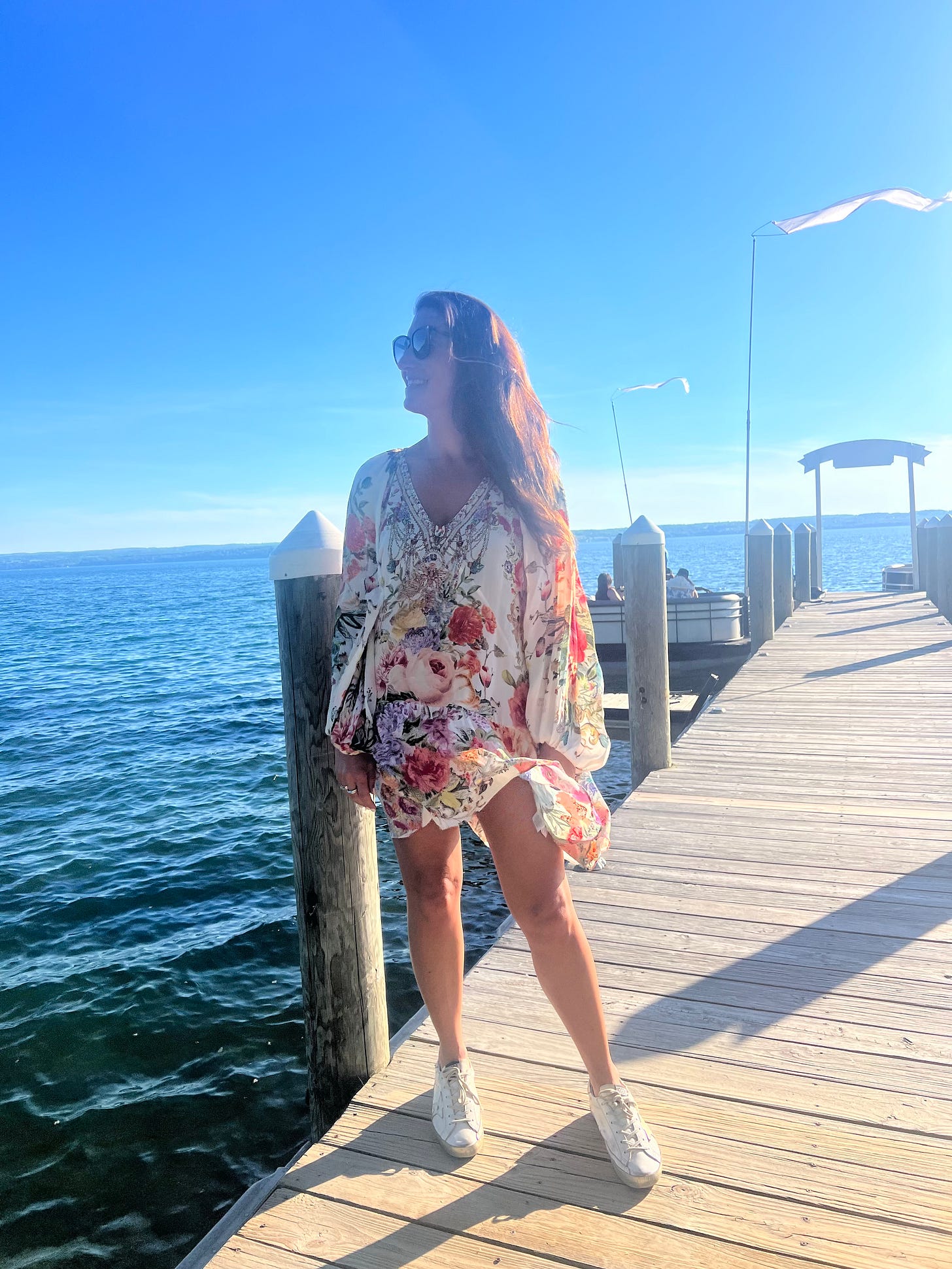 Award-winning Beauty Editor Donna Francis on the lakeside dock at The Inns of Aurora during the No7 press trip. Award-winning Beauty Editor Donna Francis on the lakeside dock at The Inns of Aurora during the No7 press trip.