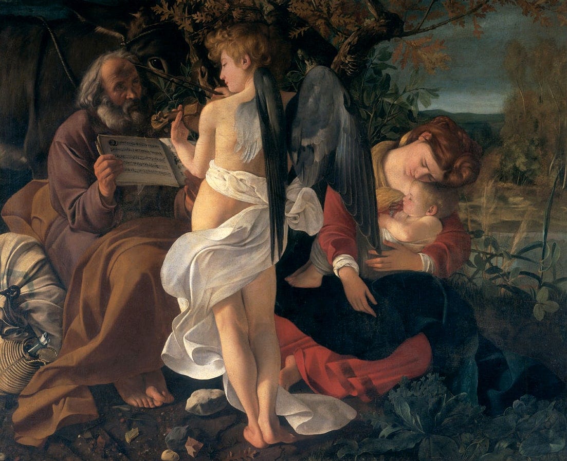 The Rest on the Flight into Egypt, 1497 by Caravaggio