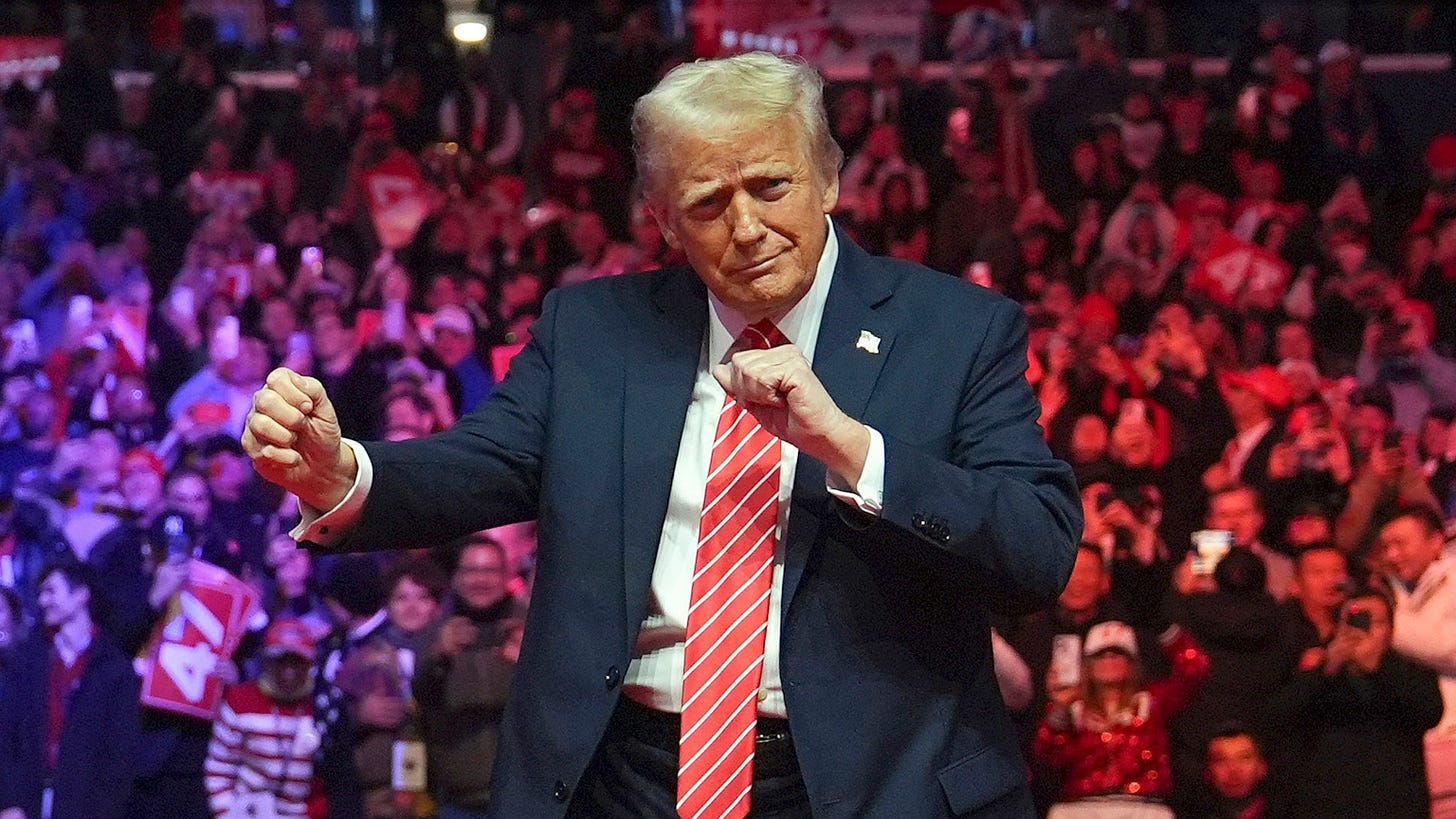 Trump dances to 'YMCA' with Village People at pre-inaugural victory rally -  ABC News