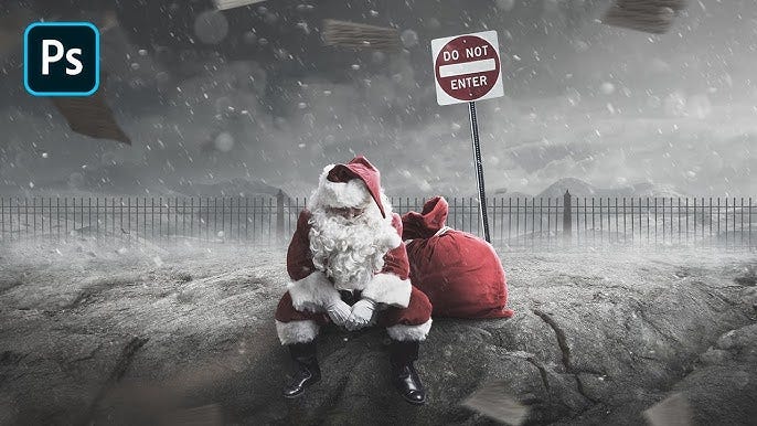 Sad Santa - Photoshop Christmas Photo Manipulation Tutorial