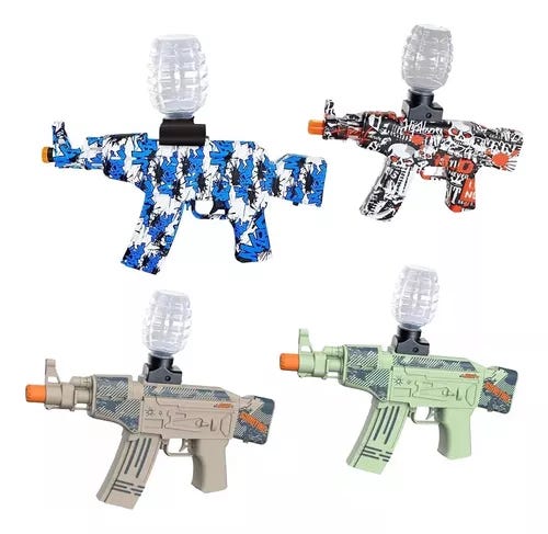 Arma De Gel Elétrica Mp5-m16-ak47 Elite + 5.000 Bolinhas