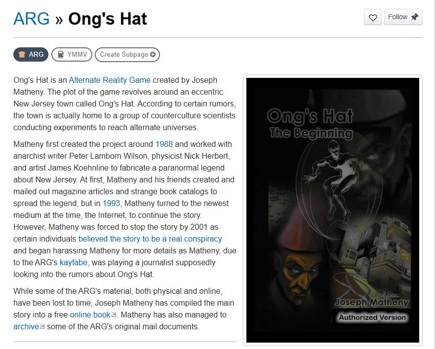 Ong’s Hat on TVTropes