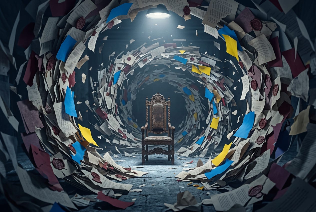 XMP metadata: Title “Zelensky's other war: why Ukraine can't out-fight its own corruption” · Description “Five senior Ukrainian officials have been dismissed or charged for corruption in the last 13 months of war alone.” · Creator “Navigating the Vortex” · Copyright “© 2026 Navigating the Vortex” · Keywords “Ukraine, corruption, Zelensky, NABU, SAPO, Fedorov, war, governance” · Source “Navigating the Vortex”. XMP metadata: Title “Zelensky's other war: why Ukraine can't out-fight its own corruption” · Description “Five senior Ukrainian officials have been dismissed or charged for corruption in the last 13 months of war alone.” · Creator “Navigating the Vortex” · Copyright “© 2026 Navigating the Vortex” · Keywords “Ukraine, corruption, Zelensky, NABU, SAPO, Fedorov, war, governance” · Source “Navigating the Vortex”.