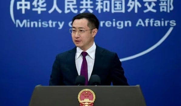 Chinese Foreign Ministry Spokesperson Lin Jian speaks at a regular press conference in Beijing on April 29, 2026. (Official websited of Ministry of Foreign Affairs of the People's Republic of China) Chinese Foreign Ministry Spokesperson Lin Jian speaks at a regular press conference in Beijing on April 29, 2026. (Official websited of Ministry of Foreign Affairs of the People's Republic of China)