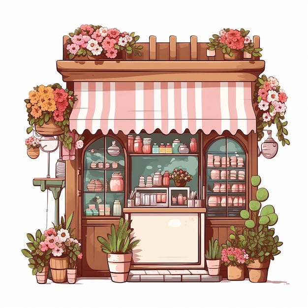 Cozy Coffee Corner Cute Coffee Shop Decoration Clipart | Premium  AI-generated image