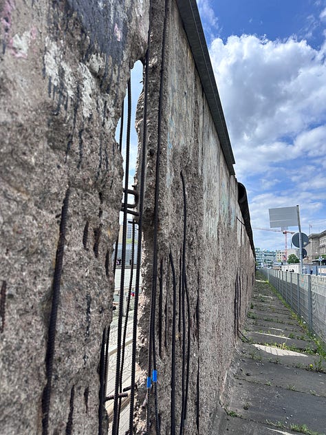 Portions of the Berlin Wall at the Topography of Terror museum.