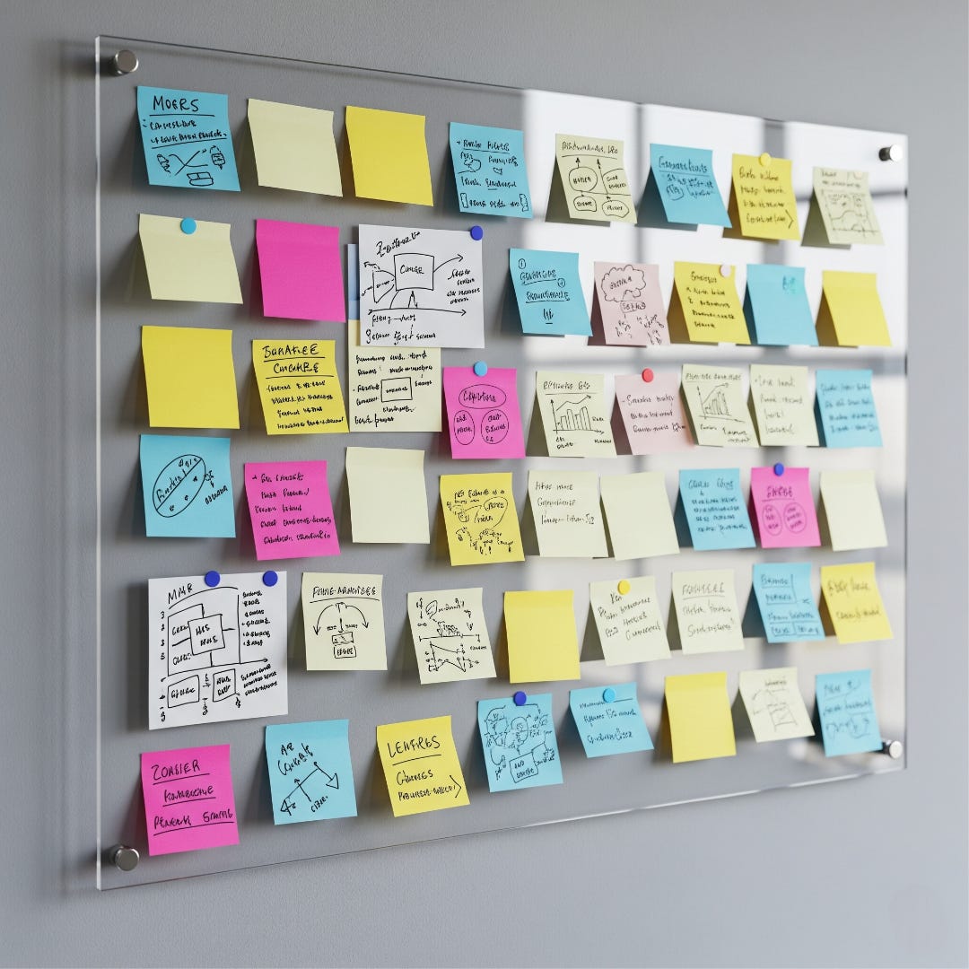 Sticky board for brainstorming